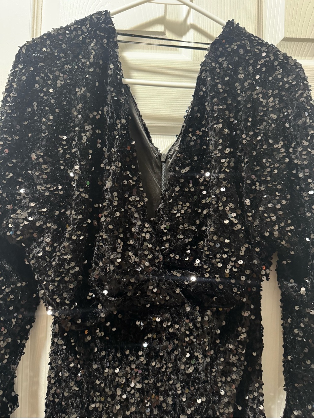 Fashion Nova Black Sequin Evening Top - Picture 2 of 6
